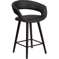 Flash Furniture CH-152561-BK-VY-GG Brynn Series 24" High Contemporary Black Vinyl Counter Height Stool